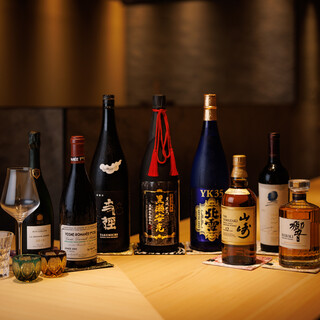 ミエ・イケノをはじめとしたワイン、厳選した日本酒をご用意。