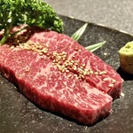 杏樹亭 岸根店 - 「本日の赤身ステーキわさび醤油（￥1,800）」
