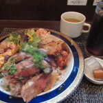 ジュイップ - 三元豚ロースと茄子のソテー バルサミコソース900円＋アイスティー100円