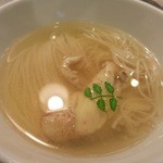 石まつ　三代目 - 温かいそうめんのあんかけがお腹に優しいです。