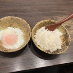 中華そば くにまつ - 通常　温泉玉子60円とミニライス30円　定番みたい