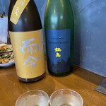 お料理とお酒 oto - 鍋島 SummerMoon、而今。この手のお酒で飲み比べ出来るの嬉しい。