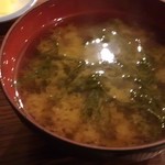 更科 - 2014年３月　海藻入り味噌汁