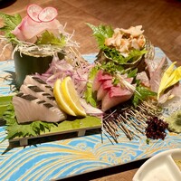 本日の御造り五種盛り