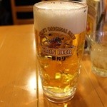 中国ラーメン揚州商人 - 生ビールジョッキ 530円。