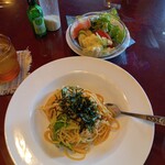 根岸家 - 明太子パスタ サラダ付き