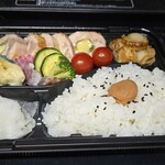 キッチン ブルー グローブ - 定位置でのアップ