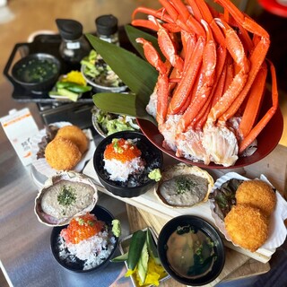宴会時間2H！60分ズワイガニ食べ放題+カニ料理6品コース！