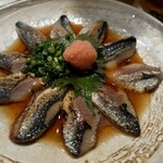 253386744 - 刺身徳盛の、いわし炙り刺身。