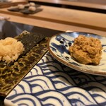 鮓 きずな -  ［北海道］あん肝と奈良漬と酢飯のり巻き）