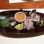 島之内 一陽 - お造り<とり貝、小肌、ほうぼう、のれそれ>