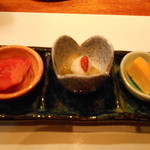 焼鳥YAMATO - 神戸トマト・ヒスイ茄子・厚焼き玉子