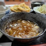 やゆよ・食事屋 - 天つゆが「お葱」「生姜」などが入り美味しくて。