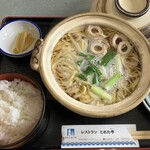 レストラン とれた亭 - 鍋焼きラーメンセット（ごはん付き）