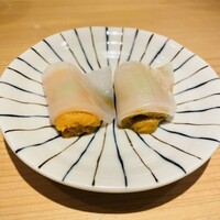 鮨まつもと - ウニのイカ包み