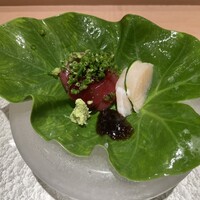 恵比寿 鮨 一 - リュウキュウ和え　すごく綺麗