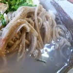 東風 - 釜揚げ蕎麦は、蕎麦湯に蕎麦がつかっている出雲地方独特な食べ方です。