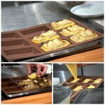 Refugeforestiere 五島 - デザートのバナナケーキは目の前で作られるのにビックリ。 シェフお一人で営まれ忙しくても、手抜きなしですね。^^