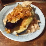 晩杯屋 - なすと鶏の唐揚げ180円