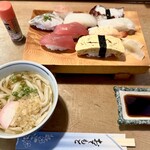 玉よし寿司 - ランチセットのうどん　1320円