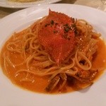 アダージオ - 渡り蟹のトマトソーススパゲティーニ