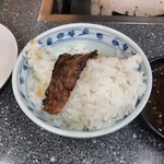 萩之茶屋鶴一 - カルビで巻いて頂きました♪