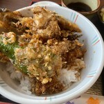 新勝庵 - 日替わりランチＢ野菜天重＋セットメニュー（1100円）税込【令和6年07月05日撮影】