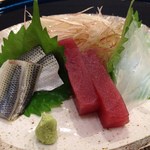 寿司處　金兵衛 - お造り　鮪・小肌・星鰈