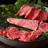 本日の黒毛和牛 赤身肉の3種盛り
