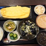 ごはん処 福笑亭 - ■とろとろたまご焼き定食(揚げ茄子付) 1300円(内税)■