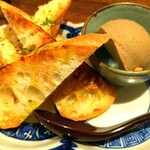 焼き鳥 とりぞう - レバーペースト。パンのお代わりは必須。