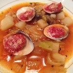 ビストロ ポップコーン - 春ディナーその３：大きなスプーンだけでは貝の身が取りにくいかも