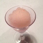 ビストロ ポップコーン - 春ディナーその５：お口直しのグラニテも桜満開