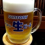 俺の中華たなか家 - サントリートリプル生ビール中ジョッキをアップでパチリ♯　ジョッキも冷え❄冷え❄ 勿論ビールも冷え❄冷え❄
