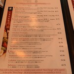 Tanaka of Tokyo - メニュー