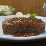 キッチン ブルー グローブ - 横から、分厚いテリーヌ、いつもありがとう