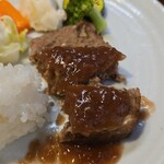 キッチン ブルー グローブ - 反対側からカット