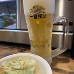 とり源 - これがキンキンビール！