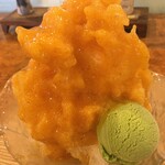 牛島製茶　和cafe Leaf Heart - 梅のピューレはメニュー表より掛かってる