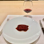 CHIUnE - 蝦夷鹿のロースの炭火焼き、なめこを敷いて