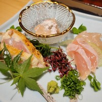 銀座焼とり 京丹波 - 刺 新鮮ならでは。