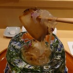 銀座 しのはら - 葛切りと煮鮑