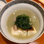 銀座 しのはら - 鯛と蛤、冬瓜の油通し、おかひじき