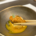 品川 かに雅 - ズワイガニのほぐし身とマンゴーソース