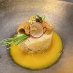 品川 かに雅 - ズワイガニのほぐし身とマンゴーソース