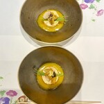 品川 かに雅 - ズワイガニのほぐし身とマンゴーソース