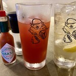 マグロマート - （飲みかけすみません！）クラマトハイとハイボール