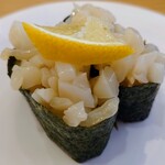 河童壽司 和歌山六十谷店 - 令和6年7月 平日營業時間(11:00〜22:00)
                      切碎的海螺檸檬軍艦 含稅110日圓