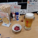 大衆酒場 富士山 北24条店 - まず、ビールがドン‼️…