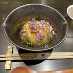 きたしんち 弓場慎之佑 - 前菜　車海老、雲丹のせ